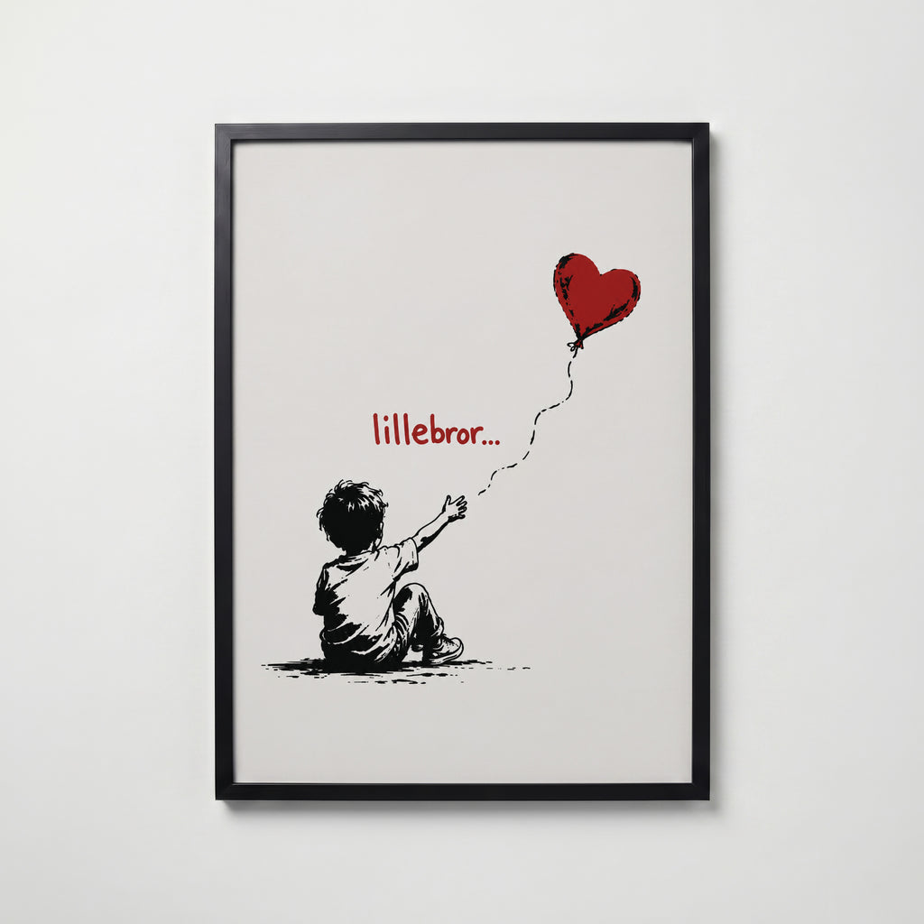 Lillebror Poster – svart ram