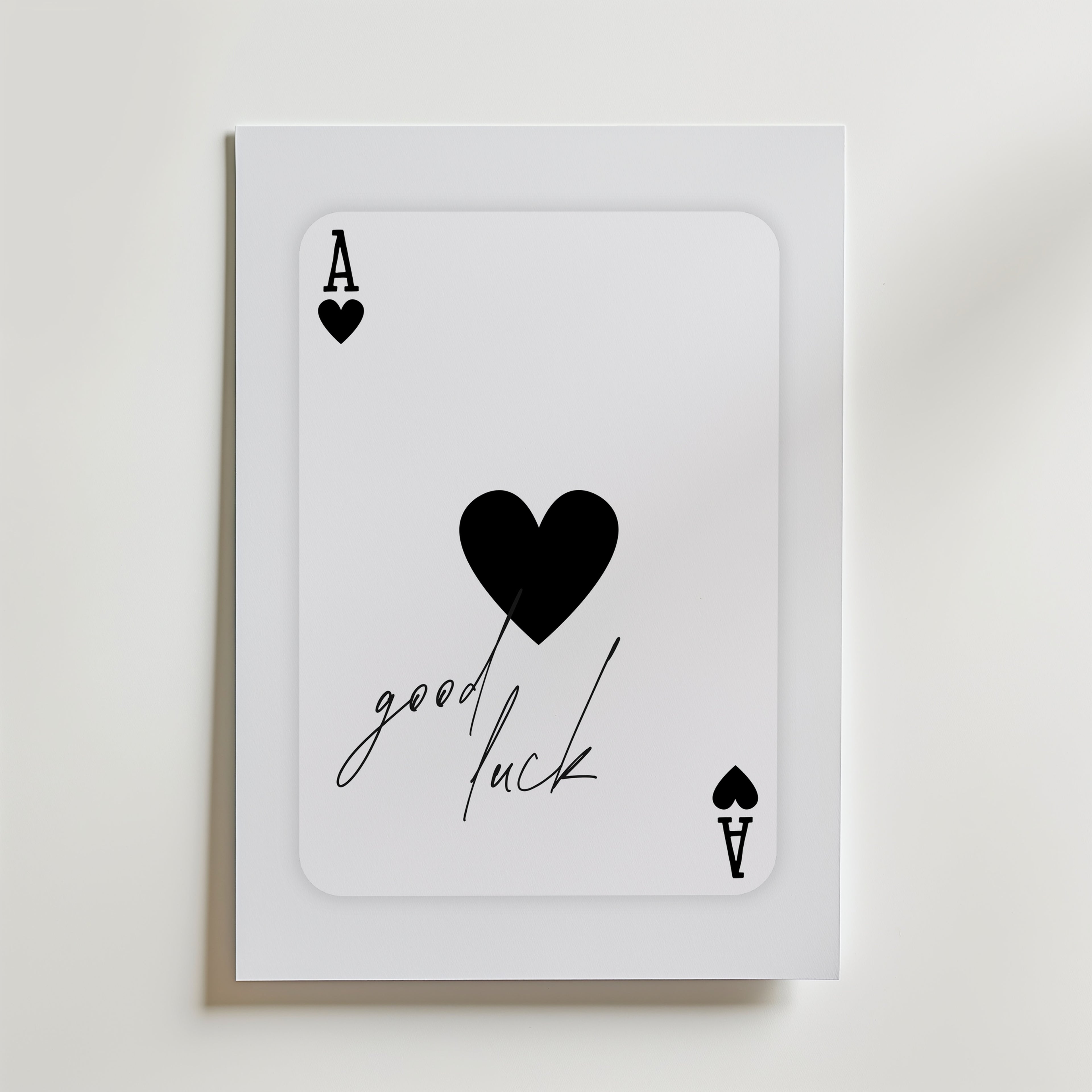 Lucky Ace Poster – canvas utan passepartout