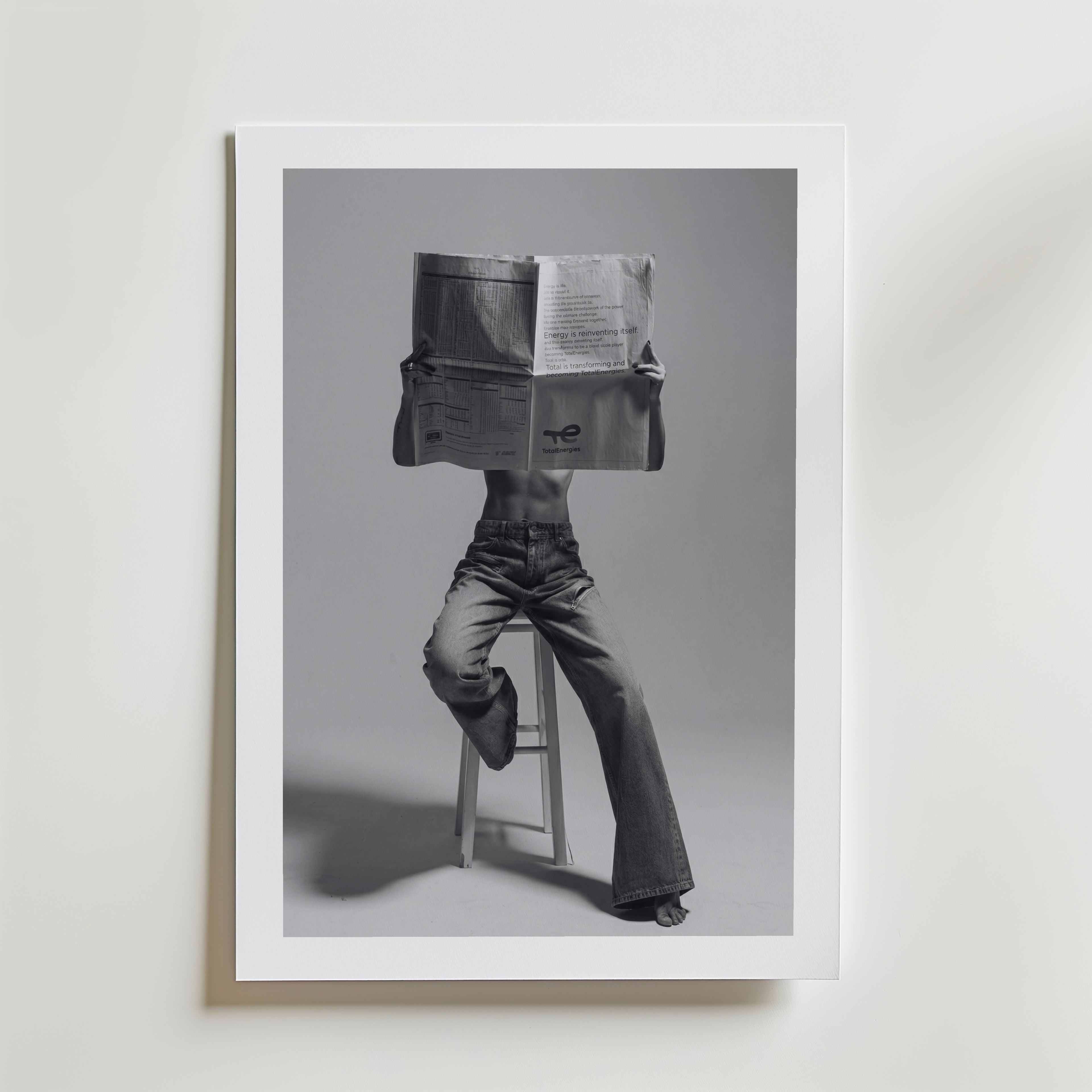 Morning Papers Poster – med passepartout