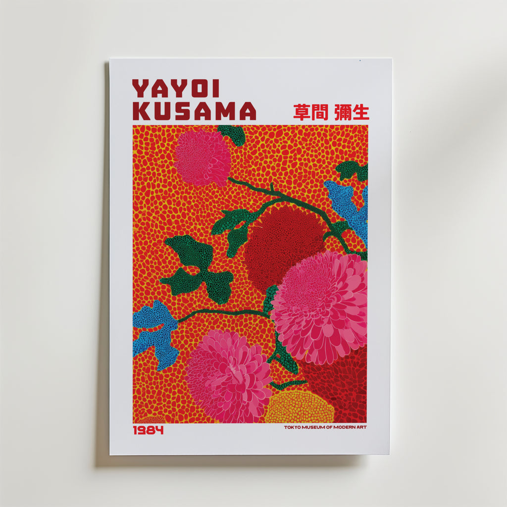 Yayoi Kusama Crimson Petal Symphony 1984 Poster