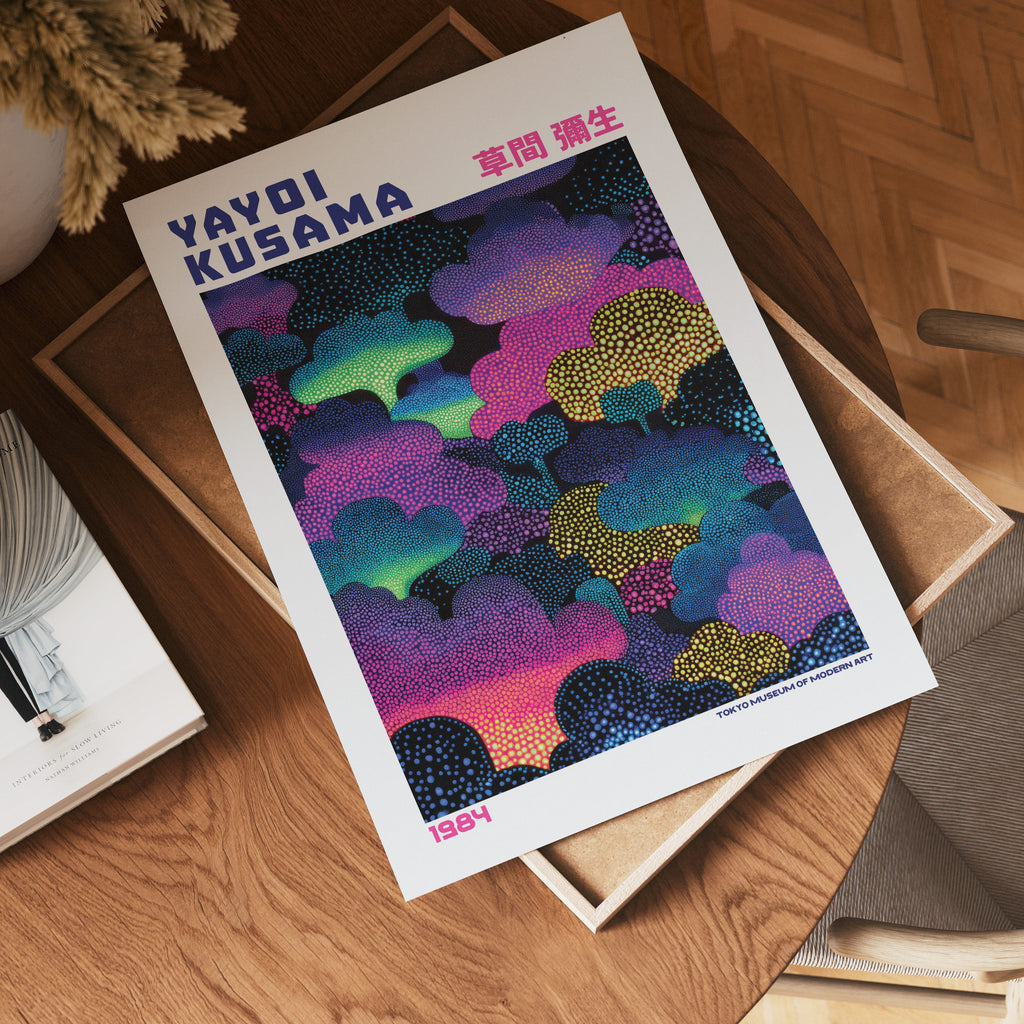 Yayoi Kusama Neon Dream Clouds 1984 Poster