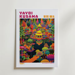 Yayoi Kusama Rainbow Pagoda Garden 1984 Poster