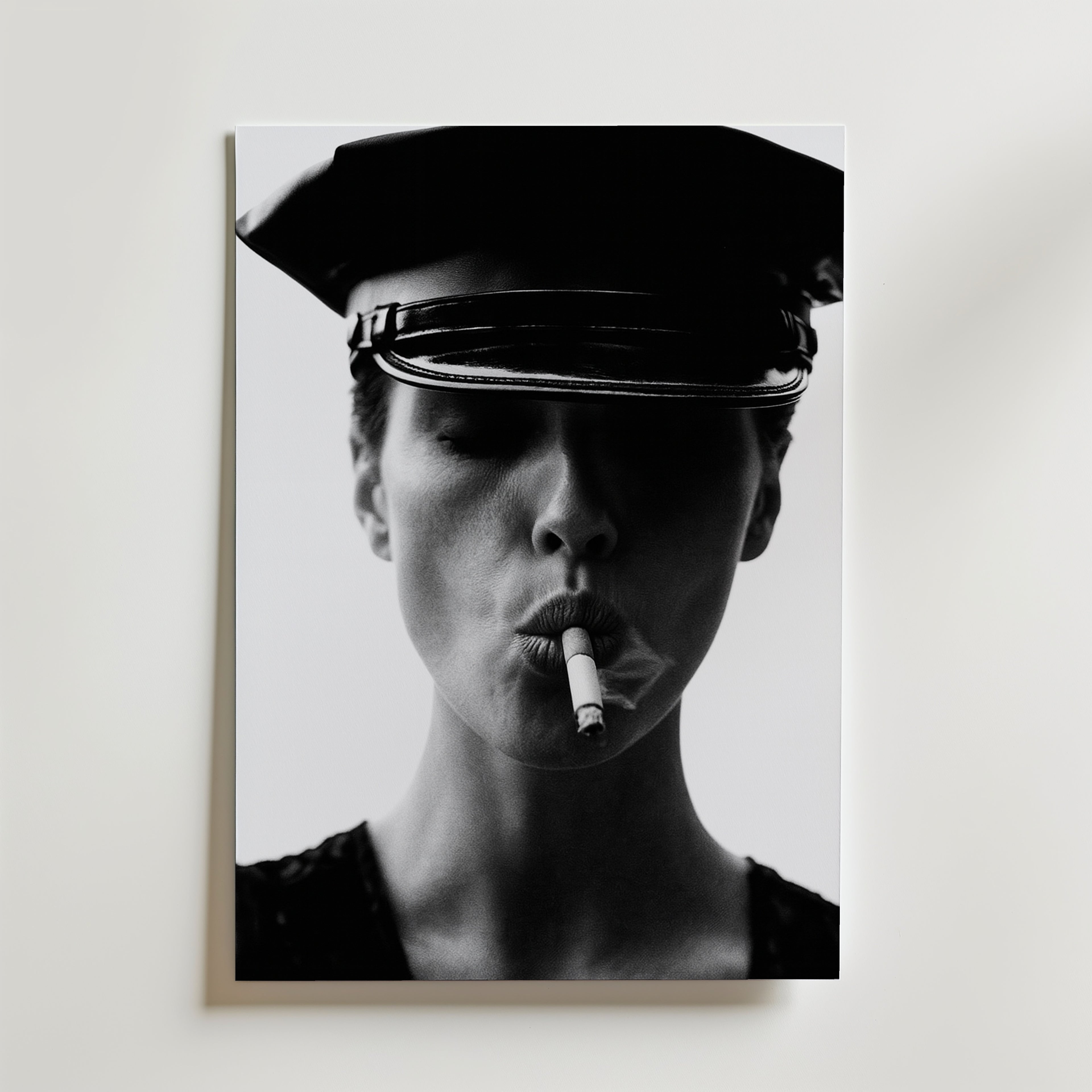 Noir Smoke Poster – canvas utan passepartout