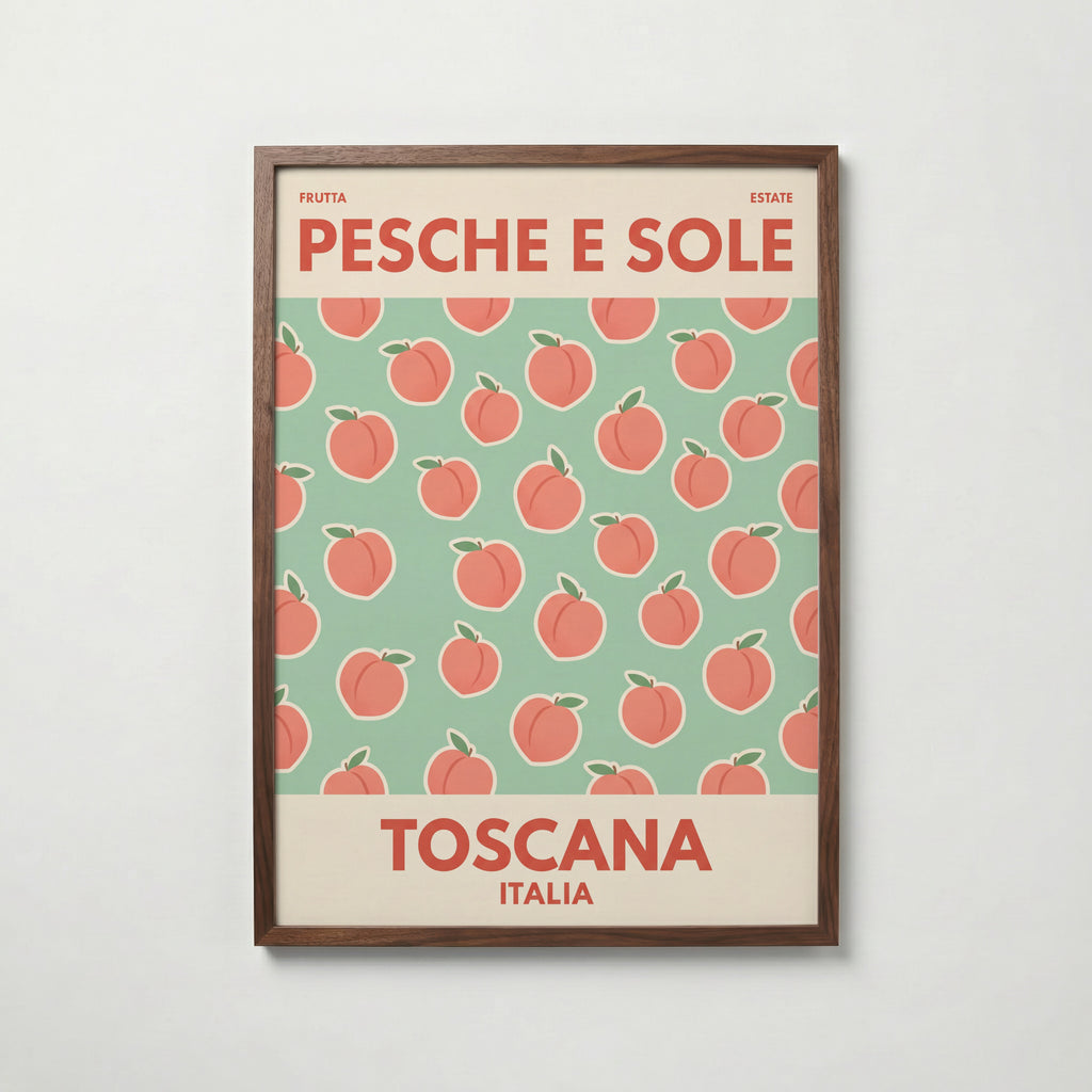 Tuscan Peaches Poster – valnötsram
