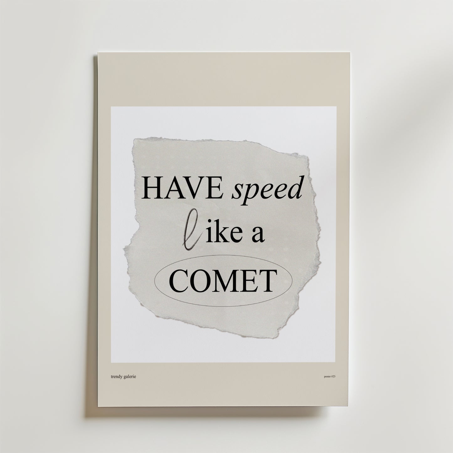 Speed Like A Comet Poster