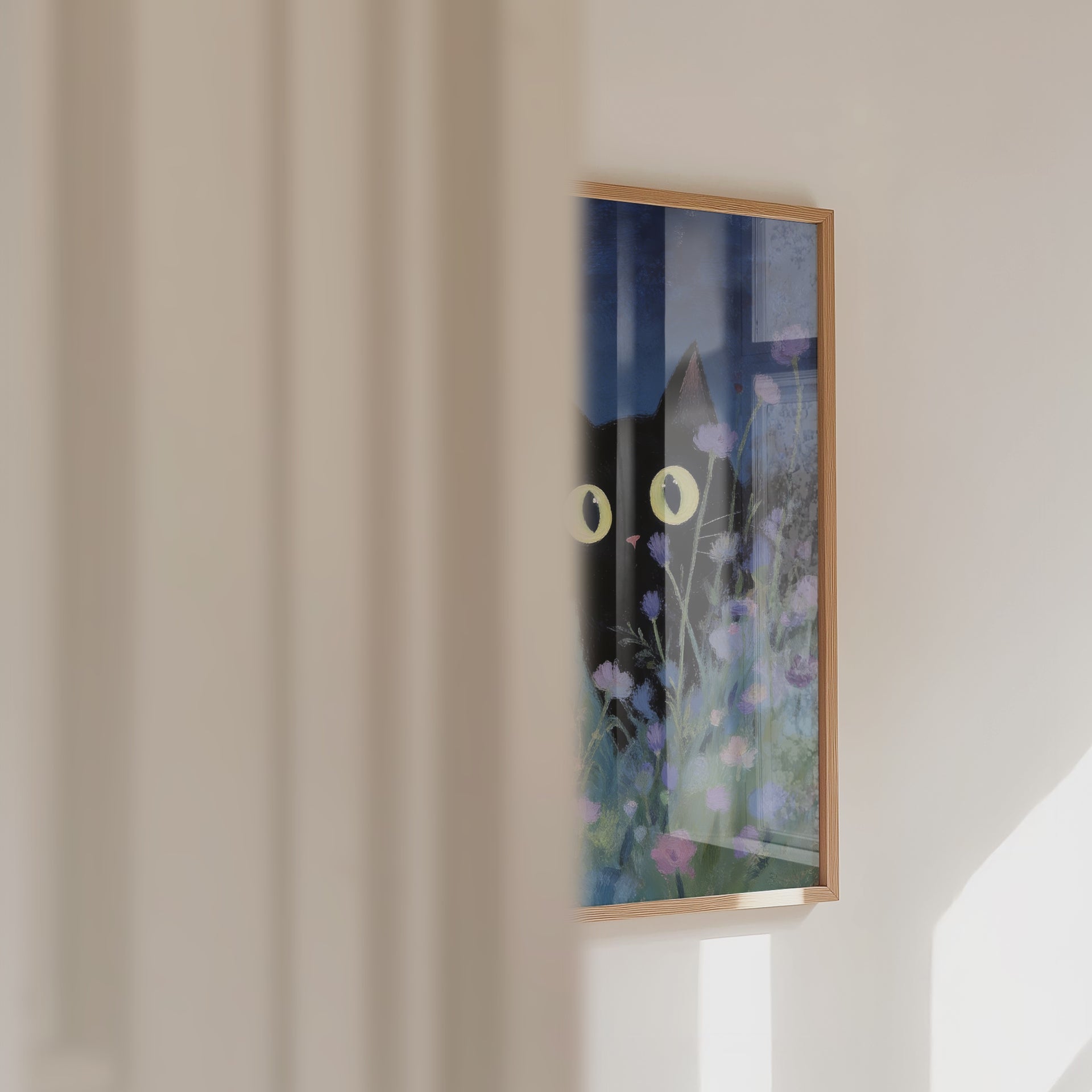 Night Whisper Cat Poster – väggvideo