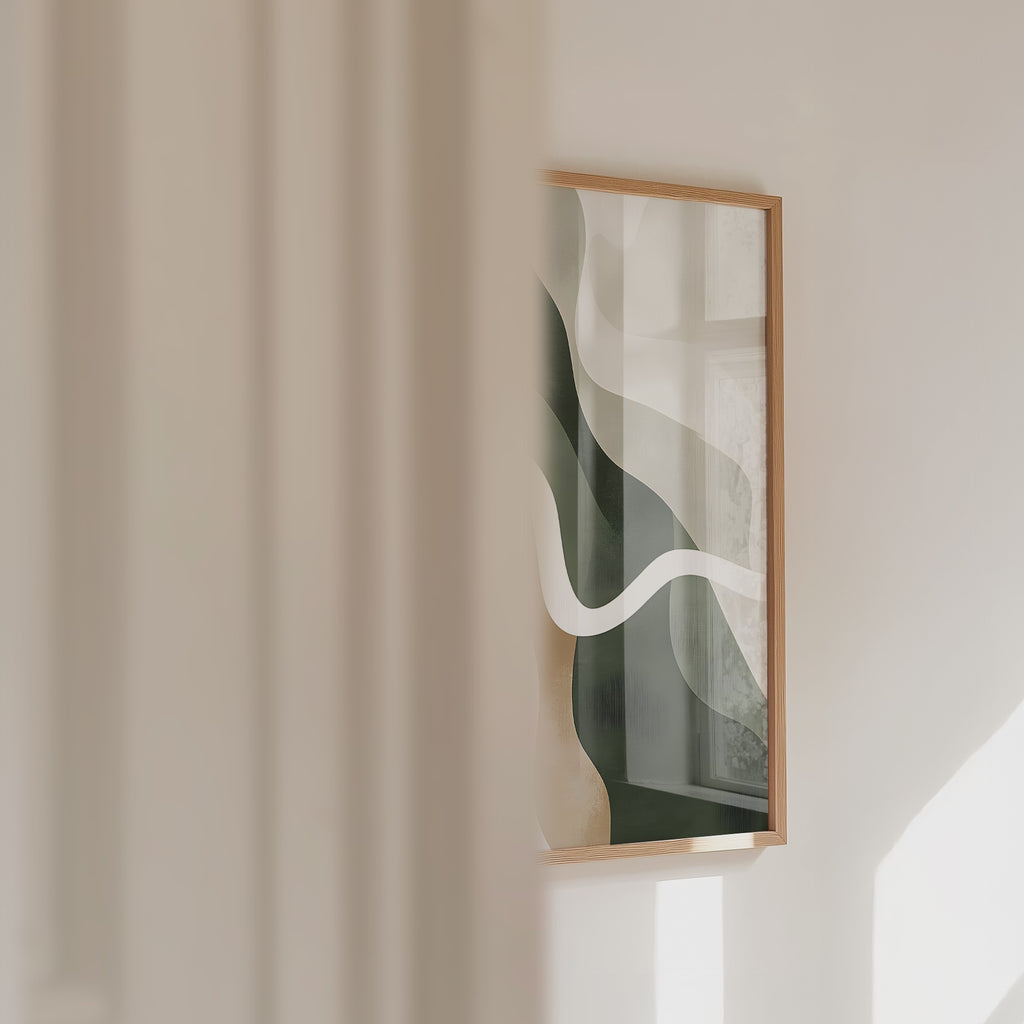 Abstract Green Shapes Poster