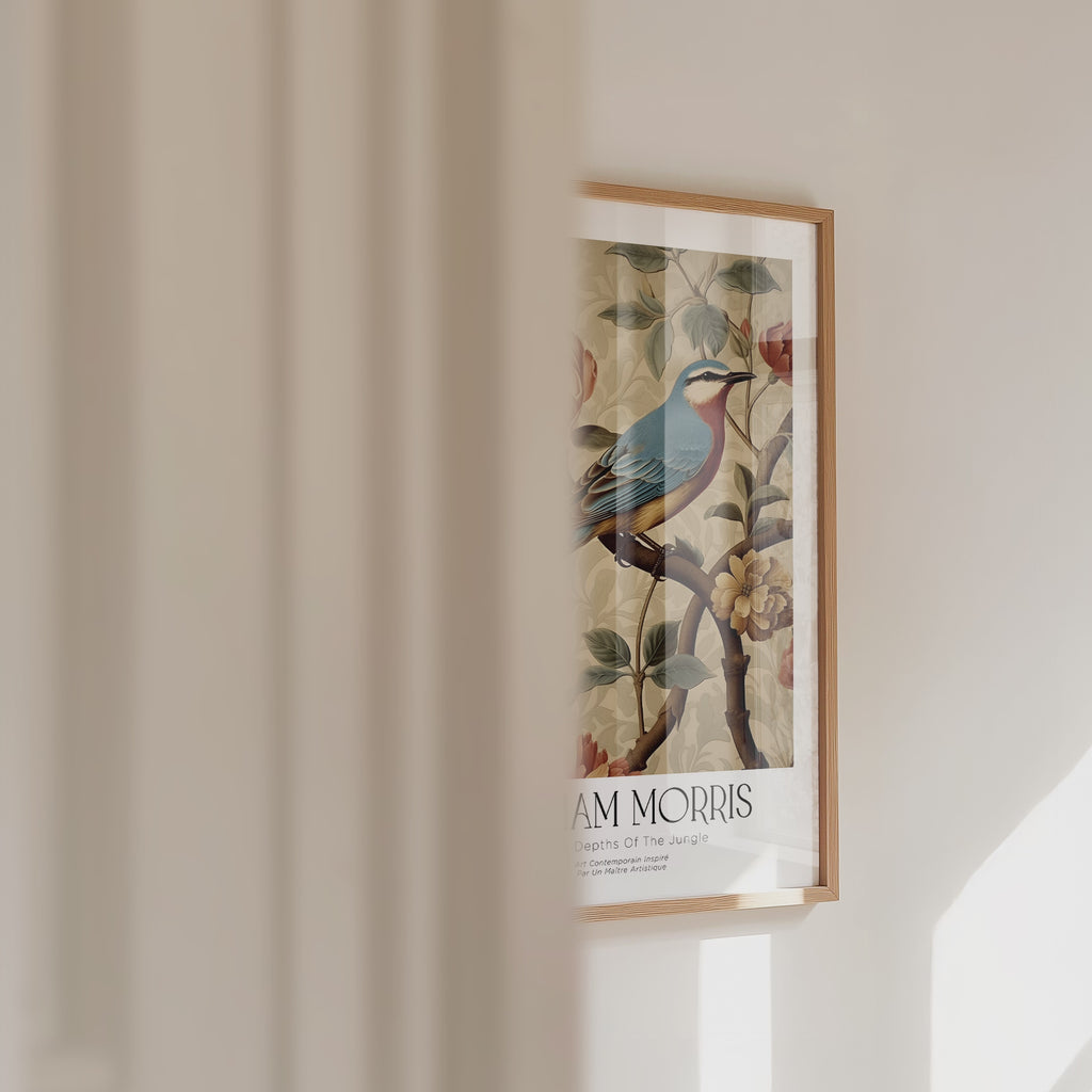 William Morris Bluebird Blossom Poster