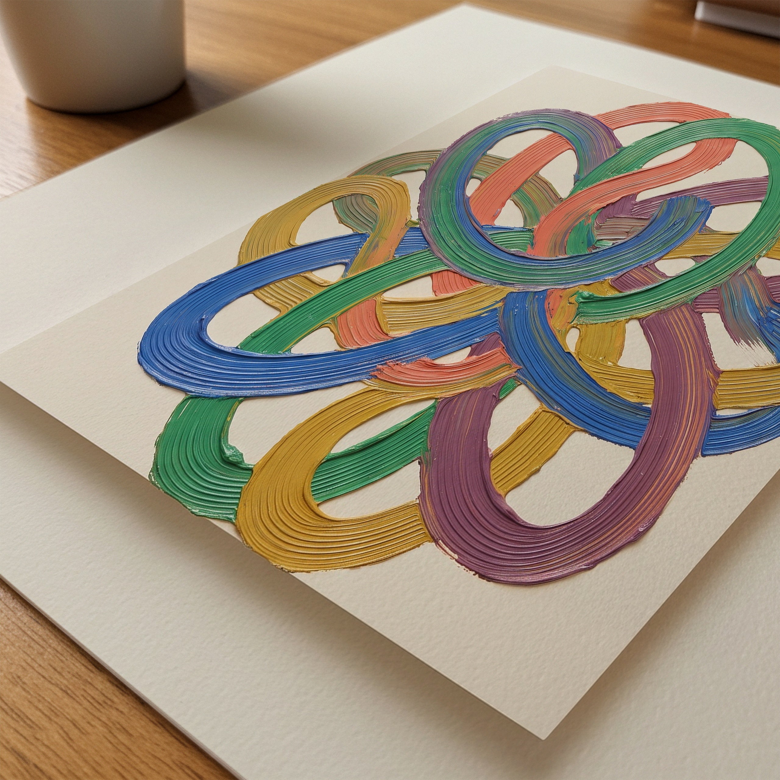 Prismatic Knot Poster – närbild på papper