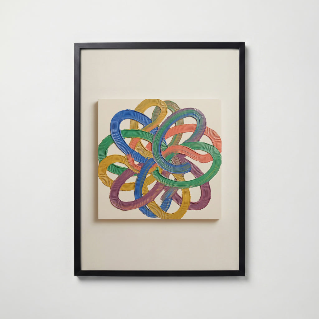 Prismatic Knot Poster – svart ram