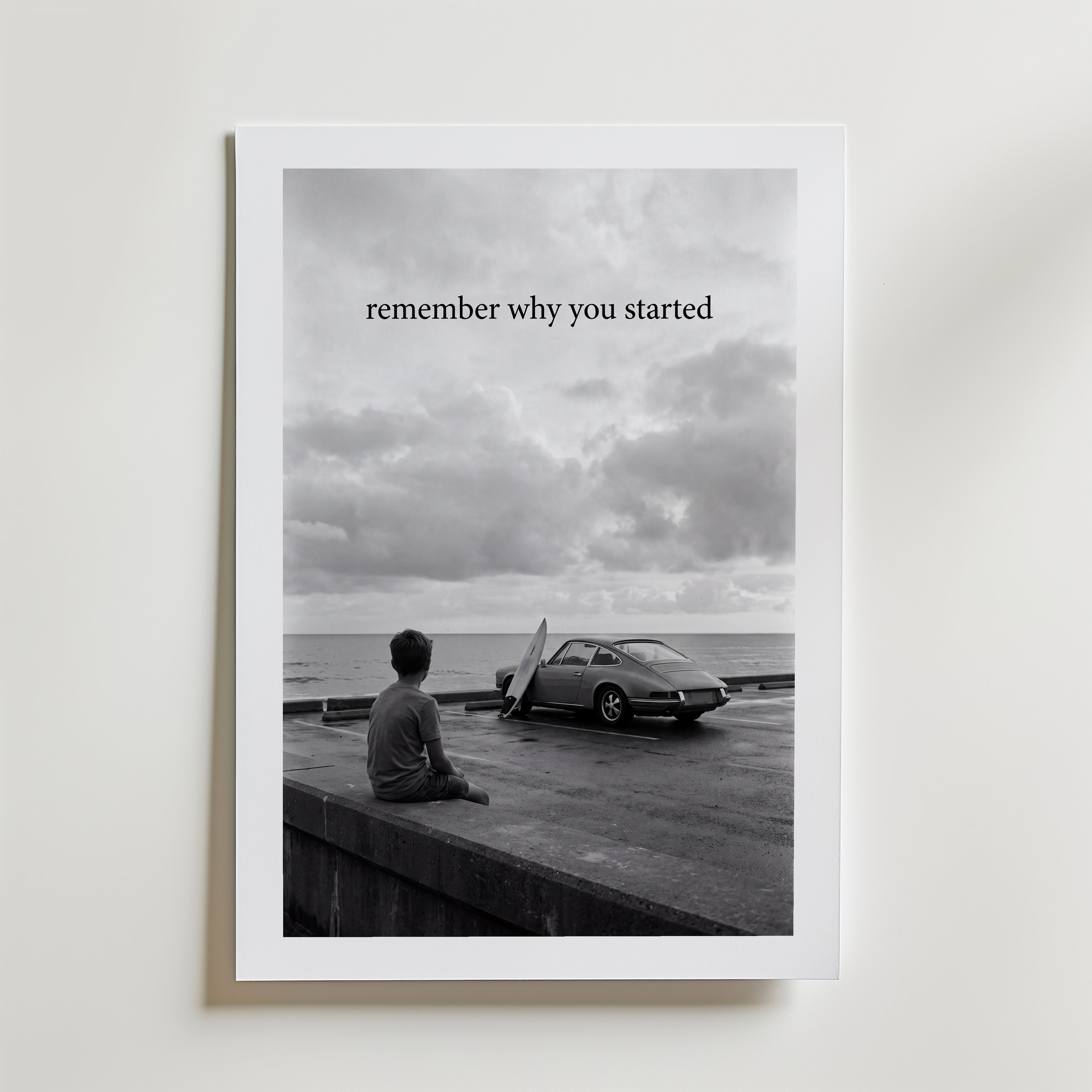 Remember Why You Started Poster – med passepartout