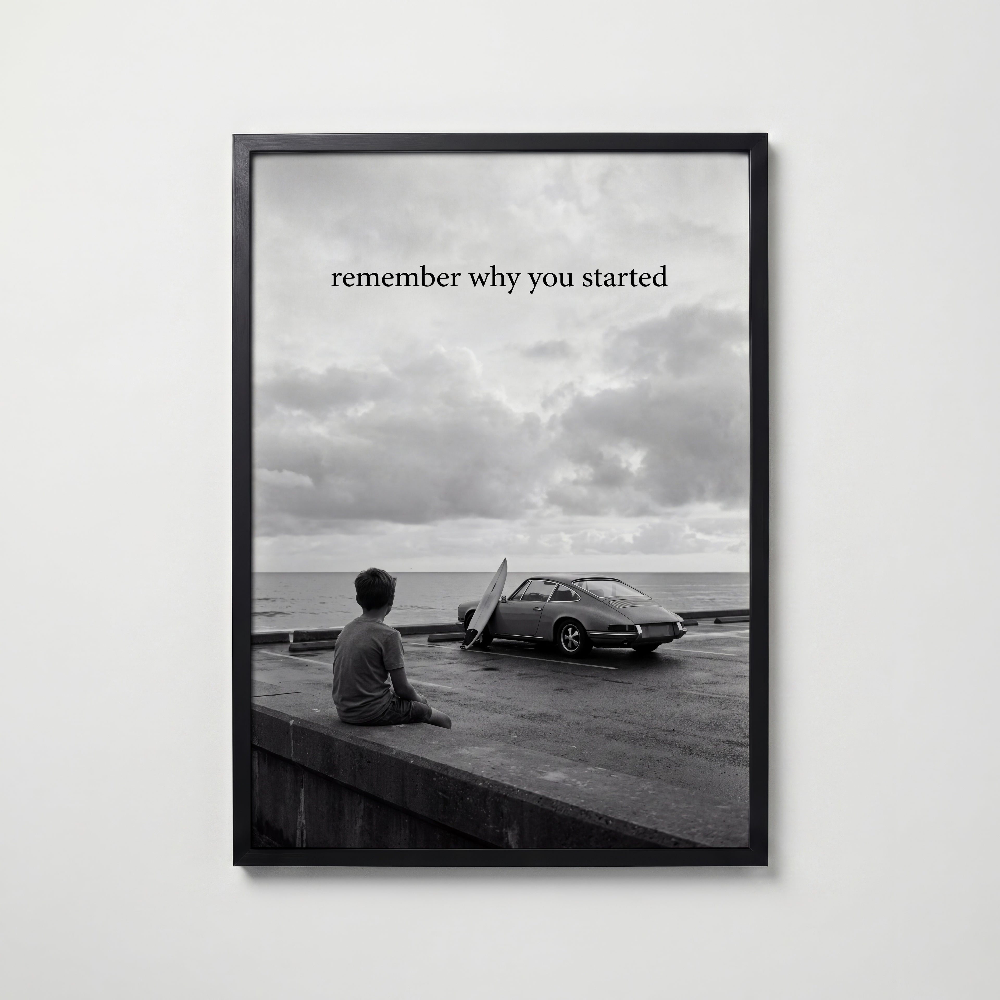 Remember Why You Started Poster – svart ram
