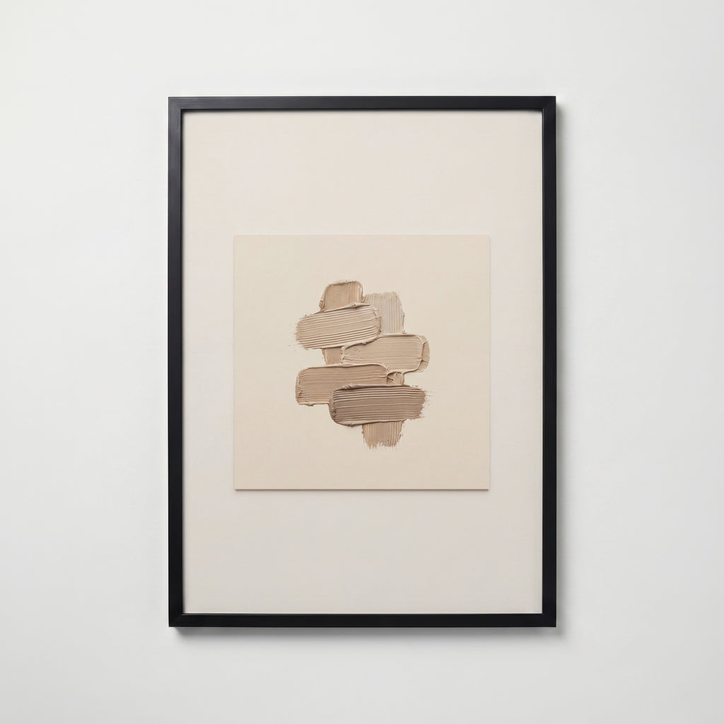 Sand Cairn Poster – svart ram