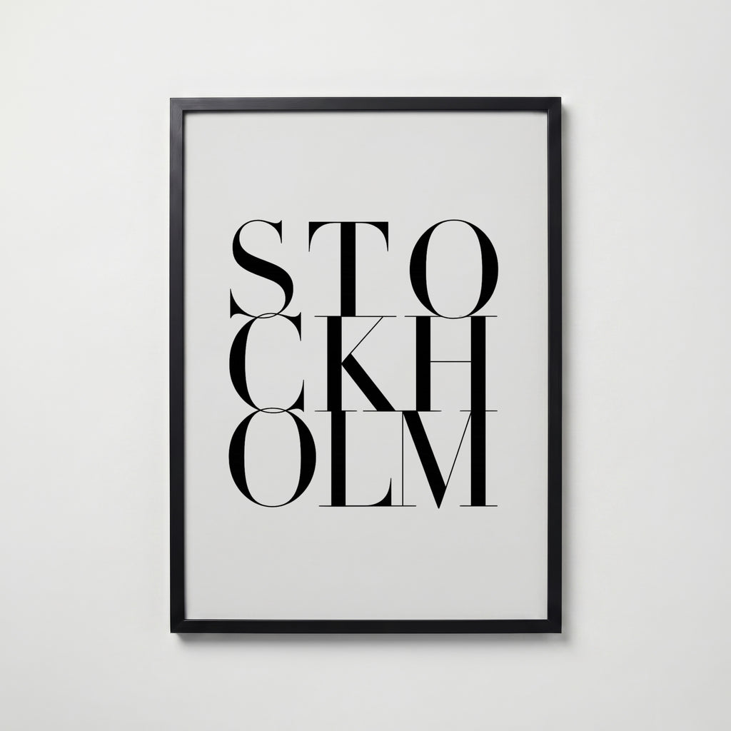Stockholm Poster – svart ram