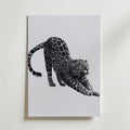 Stretching Leopard Poster – canvas utan passepartout