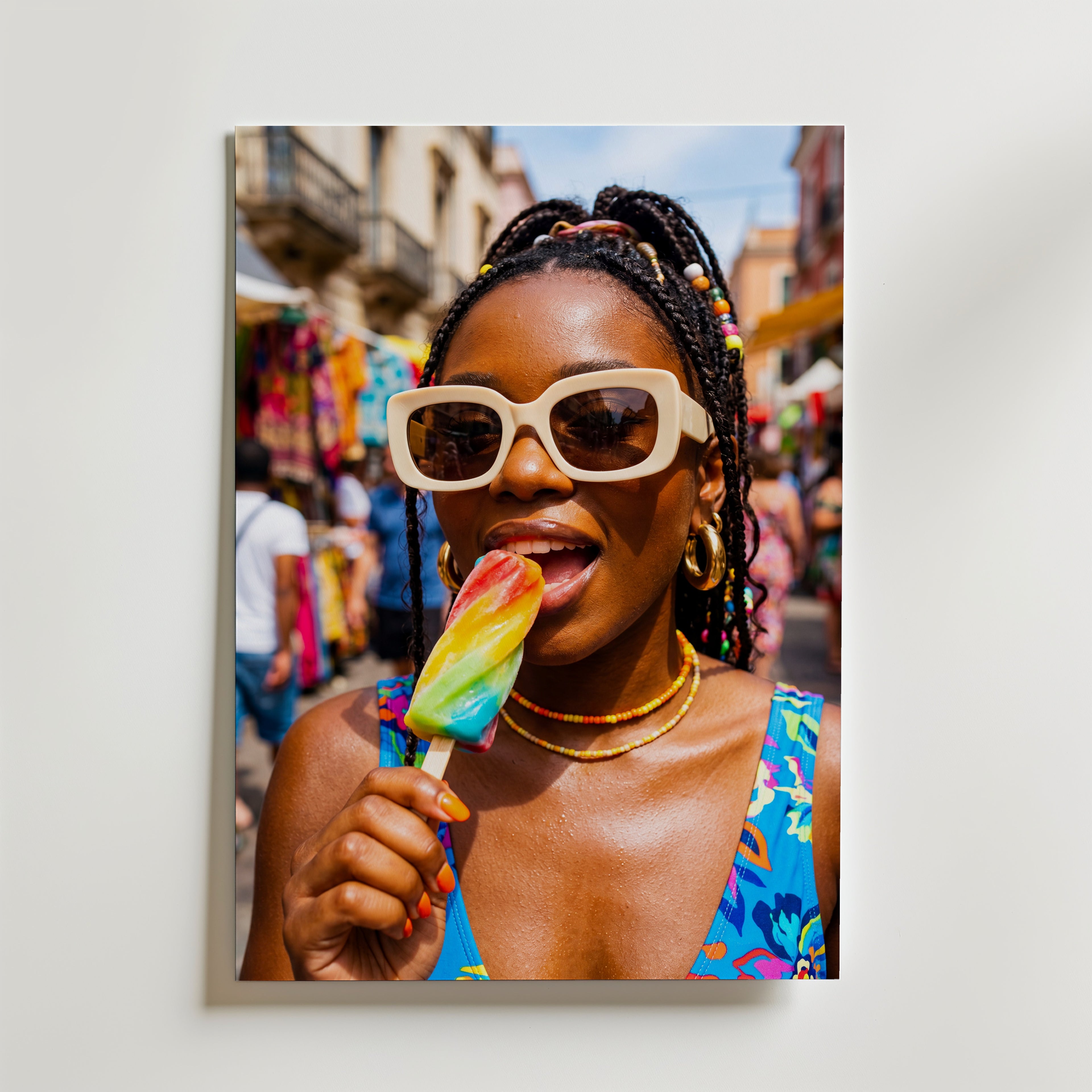 Summer Shades Poster – editorial-närbild på canvas, premiumtryck från Bozetto