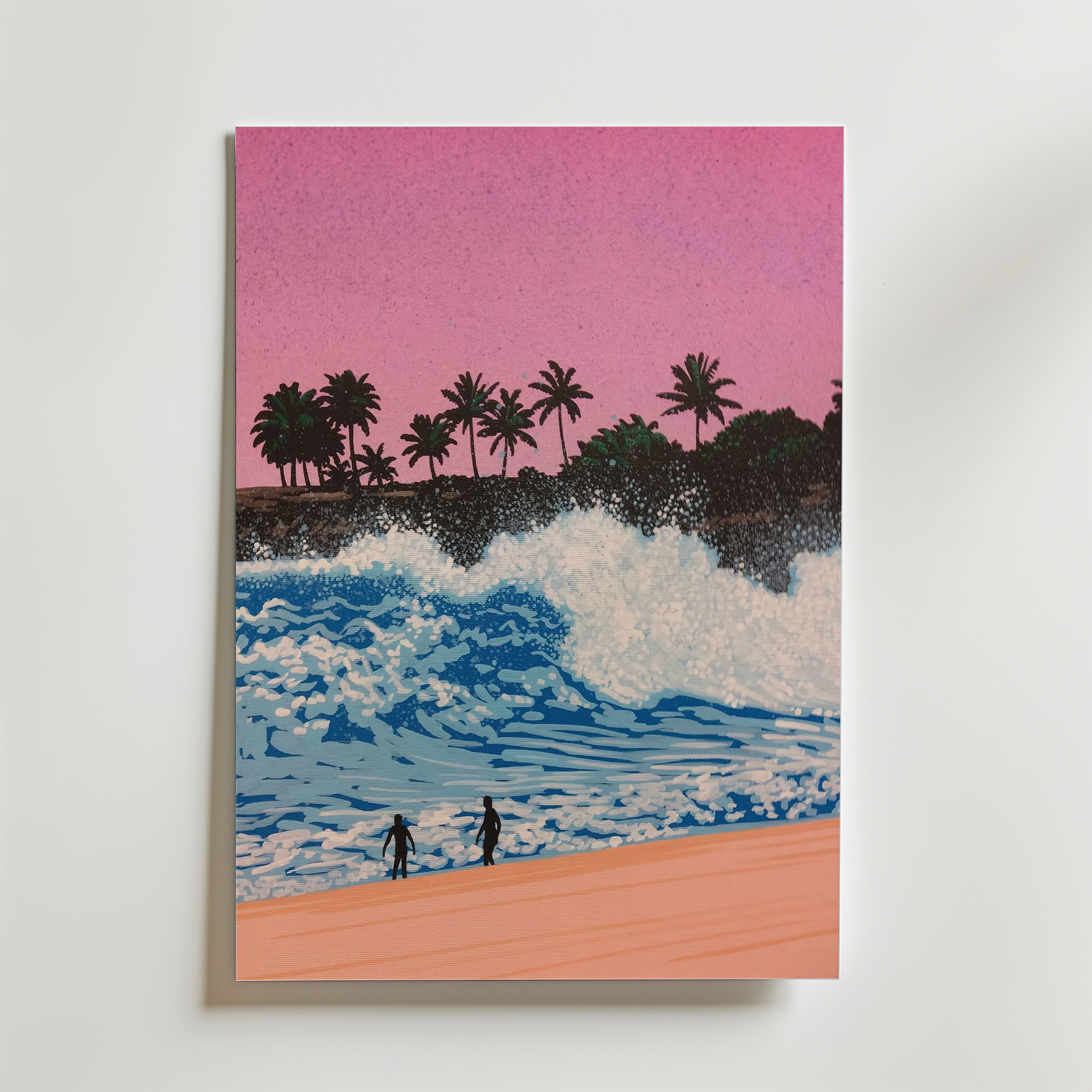 Hiroshi Nagai Sunset Surf Poster - Affisch – Bozetto