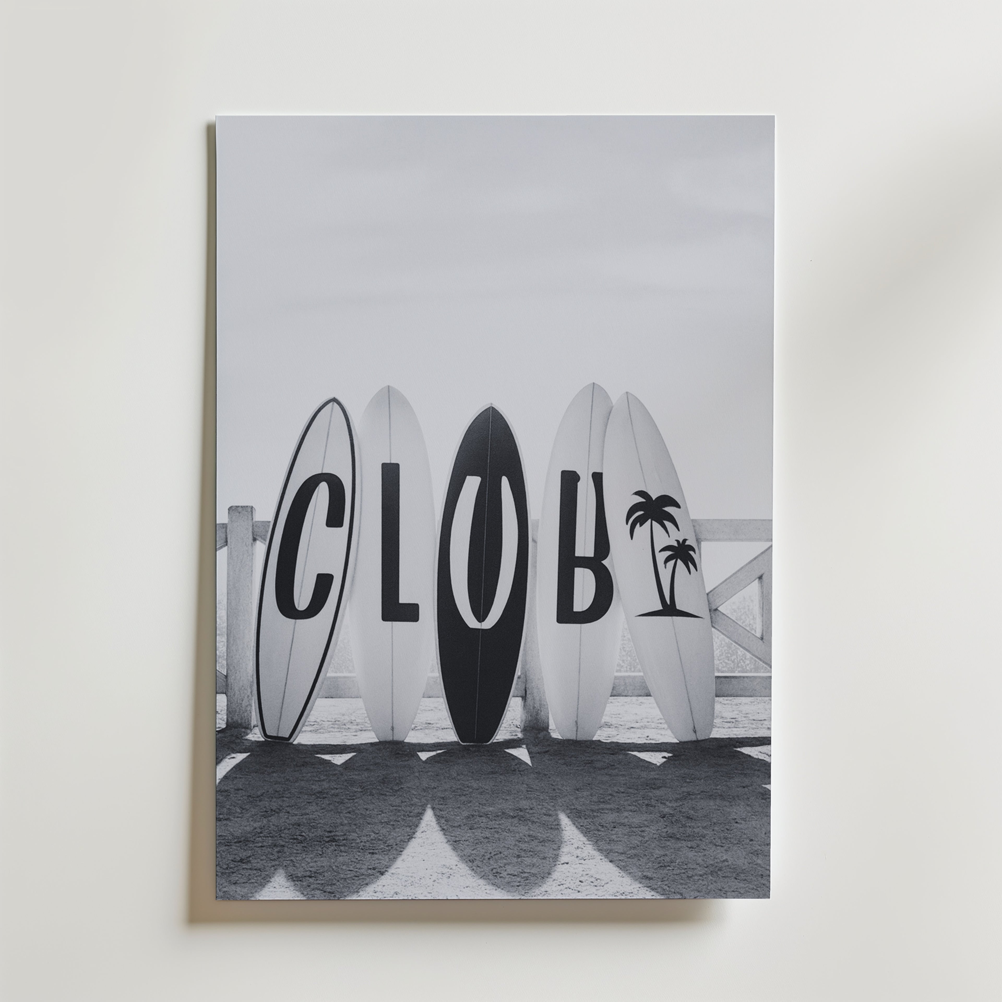 Surf Club Poster – canvas utan passepartout
