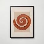Terracotta Spiral Poster – svart ram