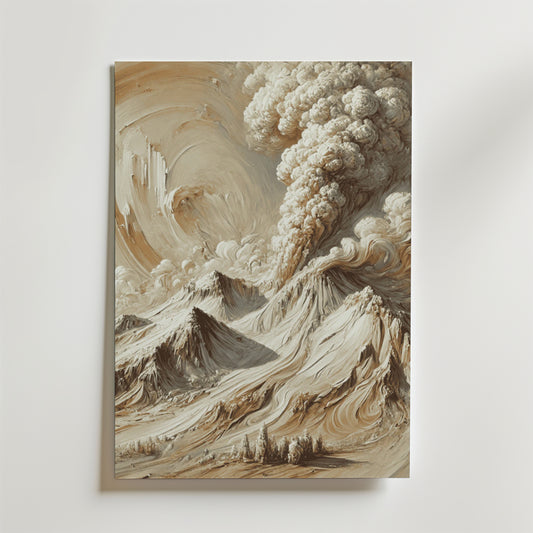 Abstract Volcanic Eruption Poster