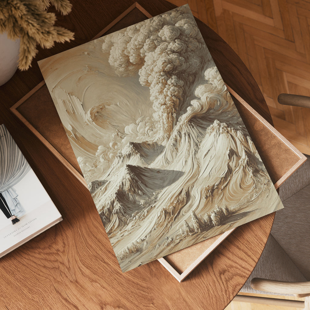 Abstract Volcanic Eruption Poster
