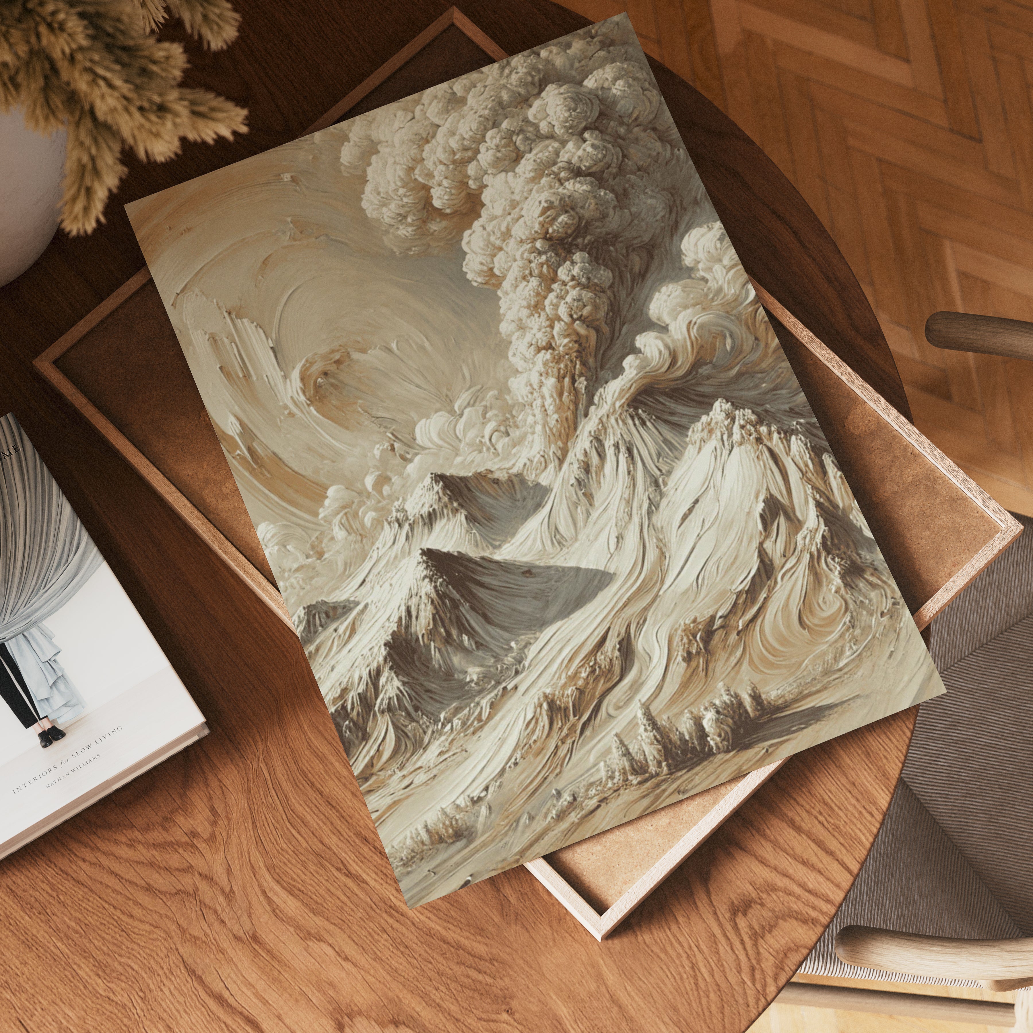 Abstract Volcanic Eruption Poster