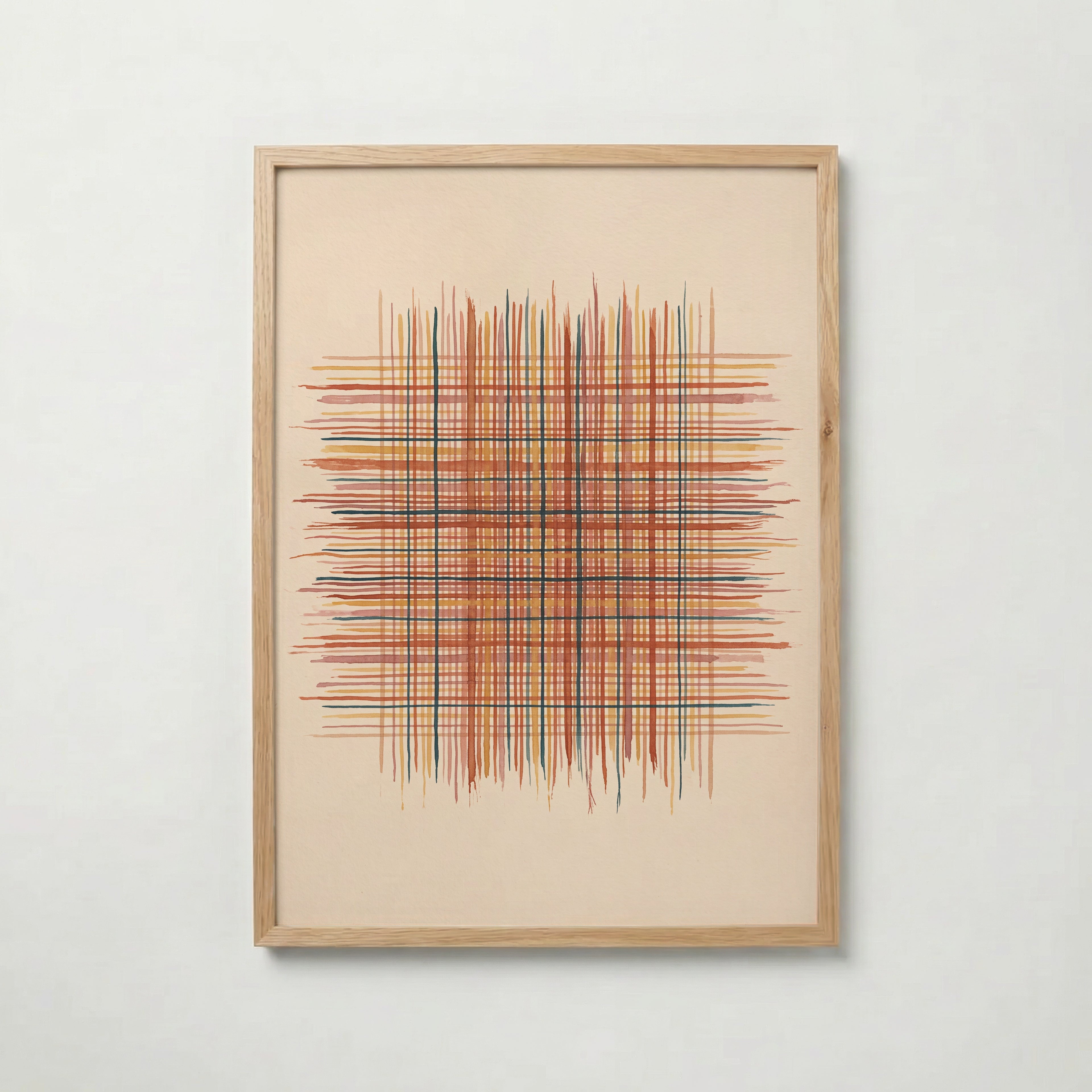 Woven Ember Poster i ekram mot ljus vägg