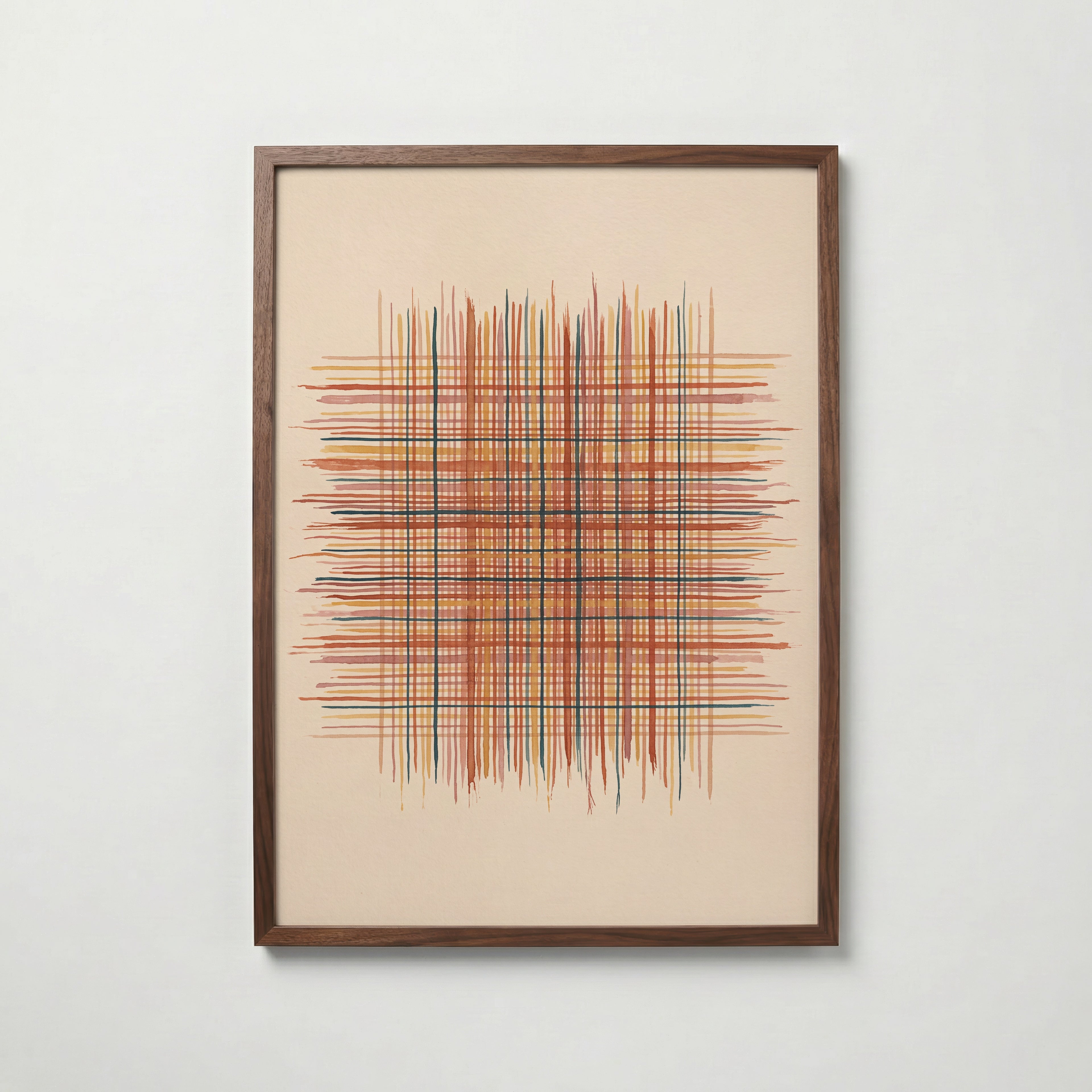 Woven Ember Poster i valnötsram i varmt inrett rum