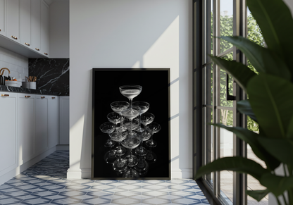 Champagne Glas Pyramid No.2 Drink Poster