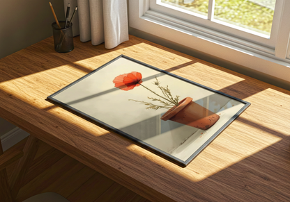 Potted Ped Poppy Flower poster