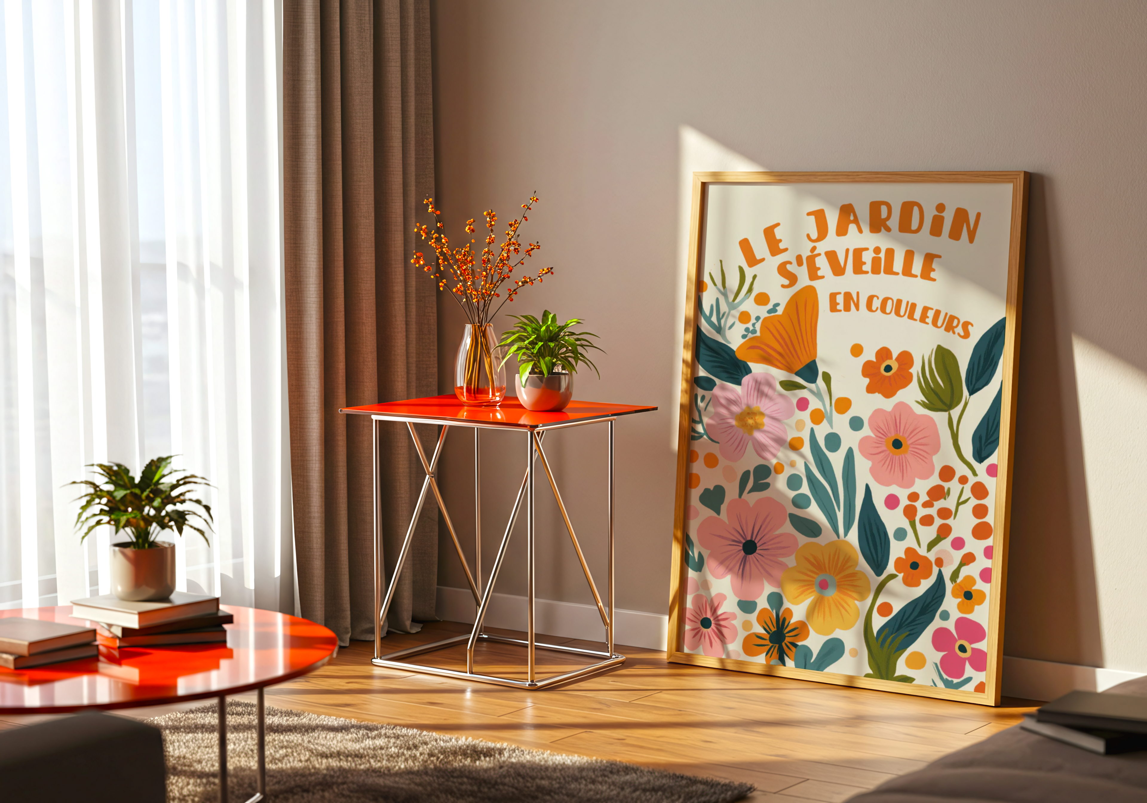 Floral garden poster