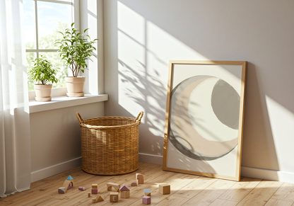 Abstract Moon Poster