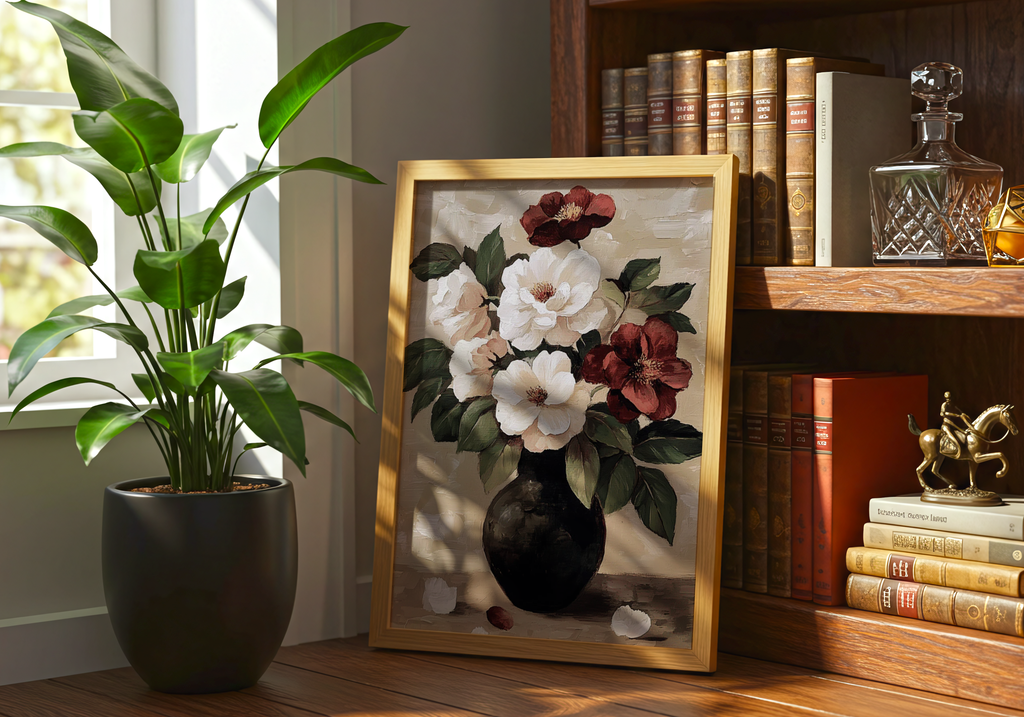 Floral oil painting Poster